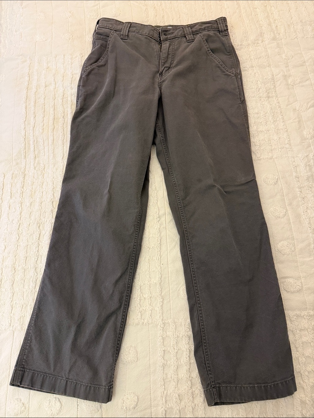 Carhartt Rugged Flex Relaxed Fit Canvas Work Pants in Charcoal